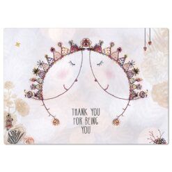Postkarte „Thank you for being you"