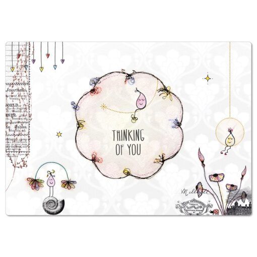 Postkarte „Thinking of you"