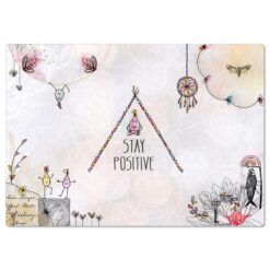 Postkarte „Stay positive"