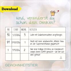 Pick & Grow Erfolgsblatt "Gewohnheitstier" – Bild 3